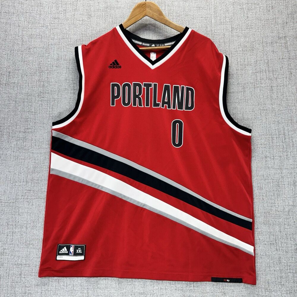 Damian Lillard Portland Trailblazers Jersey Men's XXL Adidas NBA Basketball